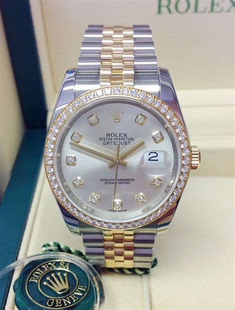 rolex oyster perpetual datejust steel gold|Rolex 31mm Datejust diamond bezel.